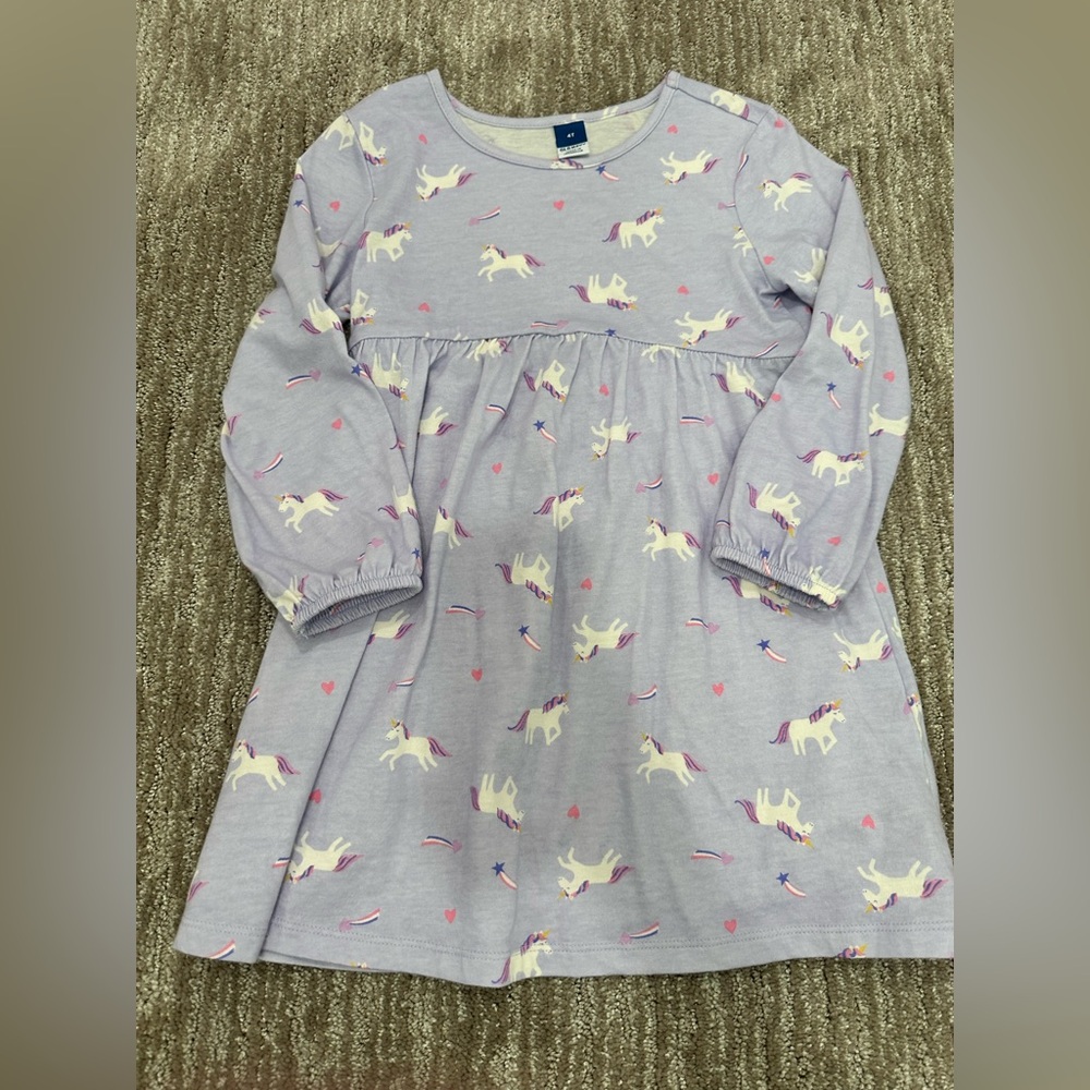 Kids Unicorn Print Dress